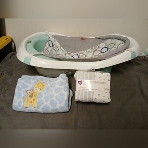 Baby bath sheets and blanket